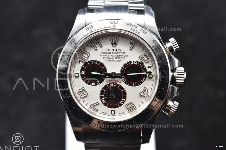 White 1:1 Dial V2 116509 Best on Bracelet SA4130 Daytona Edition SS Markers Arabic Clean 0502